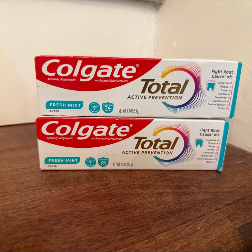 NWT 2 Colgate Total Active Prevention Fresh Mint Toothpaste